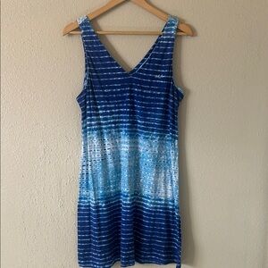 Polo by Ralph Lauren Tie-Dye Blue and White Mini Dress
